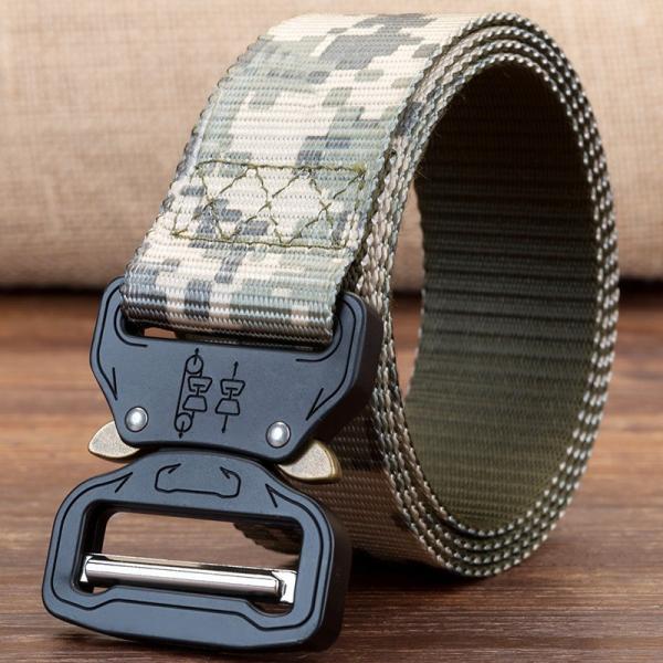 ナイロンベルト メンズ ミリタリー系 迷彩柄 無地 作業 ストリート 多色 カジュアル シンプル