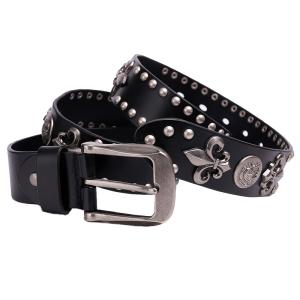 半額SALE 50%OFFセール》スタッズ ベルト メンズ 本革 牛革 40mm