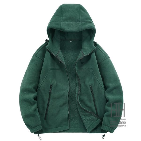 フリースジャケット ボアジャケット メンズ 大きいサイズ おしゃれ 防風 裏ボア 長袖 柔らかい パ...