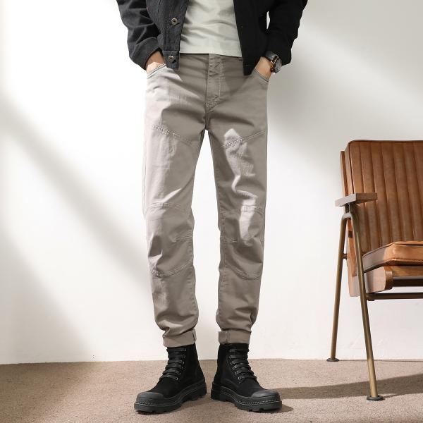 チノパン 綿パン ロングパンツ メンズ 無地 ストレッチ入り カジュアル スタイリッシュ カッコイイ...