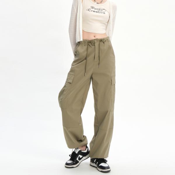 カーゴパンツ レディース おしゃれ ストレート ゆったり ヴィンテージ 体型カバー アメカジ ストリ...