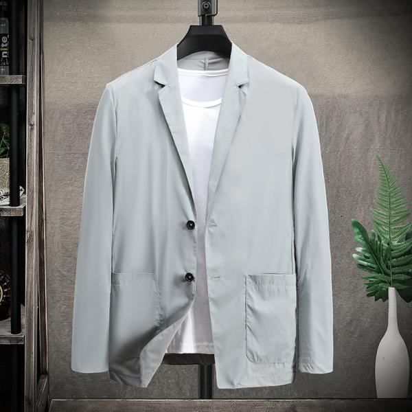 テーラードジャケット ブレザー メンズ ウインドブレーカー 軽量 ライトアウター ストレッチ 夏 接...