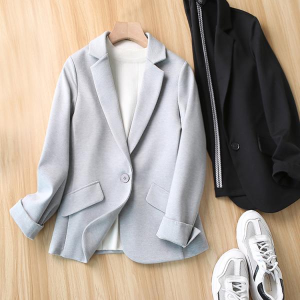 テーラードジャケット 落ち着きのあるカラー展開 シングル オフィスウェア レディース ショート丈 テ...