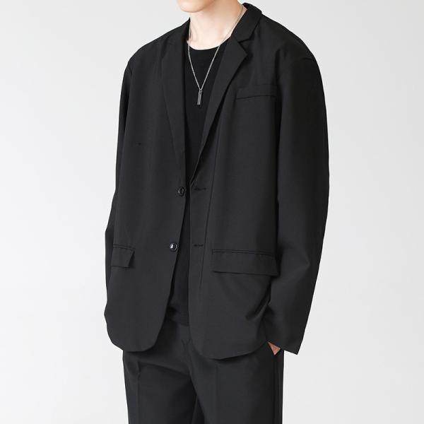 テーラードジャケット メンズ 2ボタン 無地 シンプル 薄手 春テーラード 通勤 ビジネス カジュア...