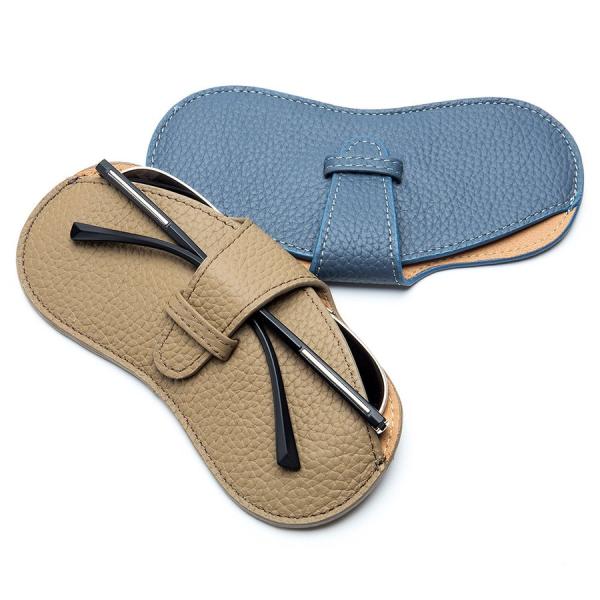 メガネケース 本革 無地 牛革 ライチ模様 レディース ソフト メンズ イタリアンレザー 眼鏡収納 ...