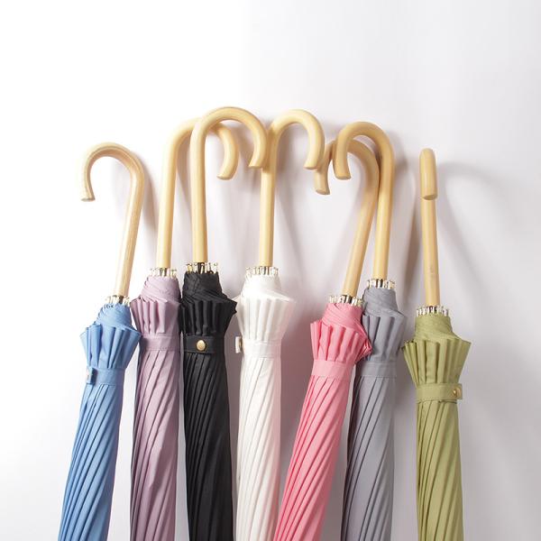 長傘 レディース メンズ 16本骨 無地 おしゃれ長傘 大きいサイズ 傘 雨傘 かさ カサ 大きい ...