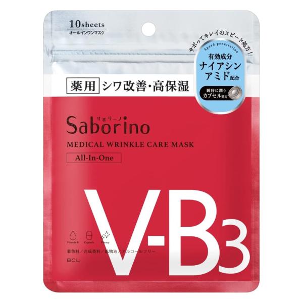 1個 BCL Saborino サボリーノ 薬用 ひたっとマスク WR フェイスマスク 10枚入 医...