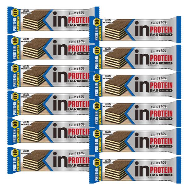 森永製菓 inバー プロテイン バニラ ×12本セット 高タンパク10g 外箱なし 追跡可能メール便...