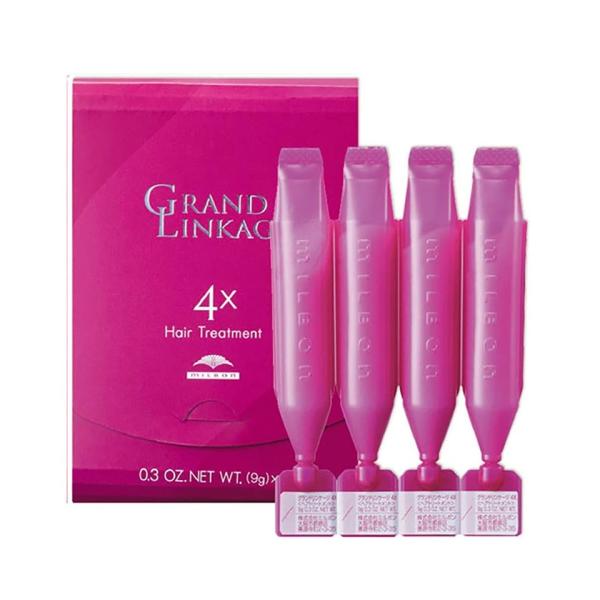 1個 MILBON ミルボン グランドリンケージ サロントリートメント 4× 9g4本入 ヘアトリー...