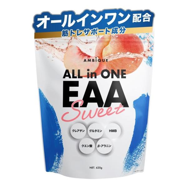 AMBiQUE アンビーク オールインワンEAA ピーチ風味 620g BCAA 必須アミノ酸9種配...