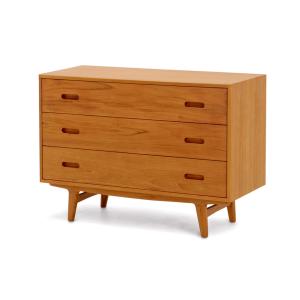 Leaf-handle スモールチェスト□ミニチェスト 3段チェスト タンス 収納