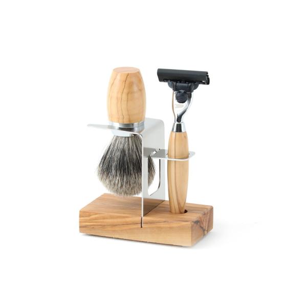 【在庫限り】【再入荷なし】 REDECKERレデッカー　オリーブウッドのシェービングキット MUHL...