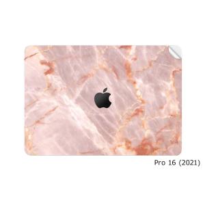 Uniqfindユニークファインド　MacBook Pro 16インチ M1 2021年モデル　スキンシール/保護シール　Blush Marble｜ruskea