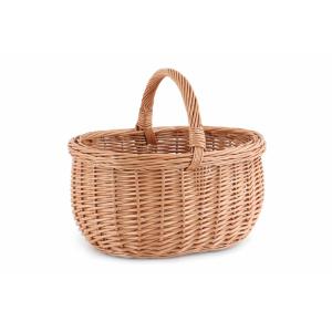 柄にばらつきがございます】スウェーデン製 ヤナギのバスケット/北欧の