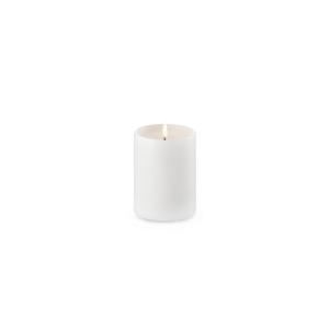 Uyuni Lighting　LED ピラーキャンドル　8×10cm　ノルディックホワイト　ショルダー（くぼみ）付きタイプ｜ruskea