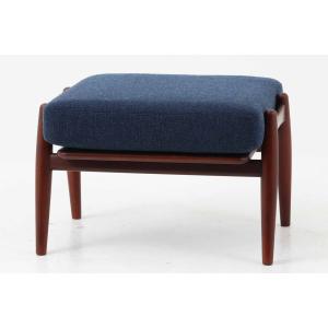 【デンマーク製】1960s 北欧 ビンテージ オットマン スツール ビーチ材 オットマン 波型フレーム ビーチ デンマーク製 北欧ビンテージ家具