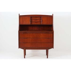 デンマーク製 Gunnar Falsig ライティングビューロ/机 チーク材 ガラス