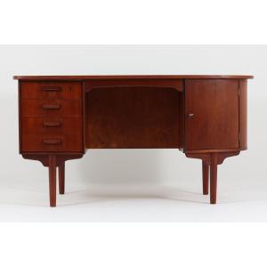 Goran Strand ブーメラン型デスク チーク×オーク材 Lelangs