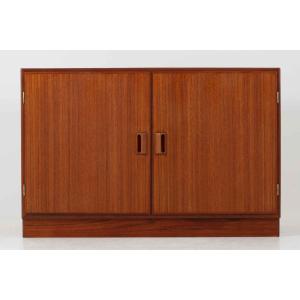 デンマーク製 スモールキャビネット チーク×オーク材 北欧家具