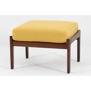 オットマン 波型フレーム ビーチ デンマーク製 北欧ビンテージ家具