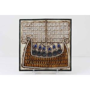 北欧 Gustavsberg Lisa Larson UNIK グスタフスベリ リサラーソン 陶板