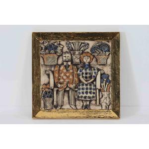 北欧 Gustavsberg Lisa Larson UNIK グスタフスベリ リサラーソン 陶板