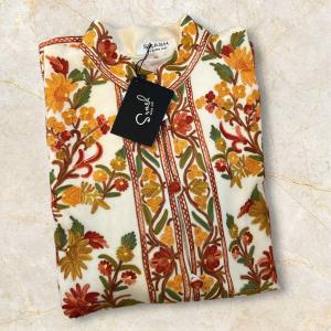 カシミール刺繍 花柄 チュニック ワンピース ...の詳細画像3