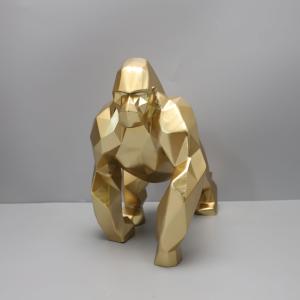 ゴリラ 91cm ゴールド オブジェ 特大 置物 コング オーナメント リアル