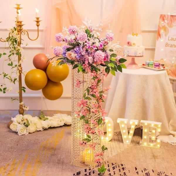 フラワースタンド クリア クリスタル 装飾 付き 花台 おしゃれ かわいい インテリア 北欧 シンプ...