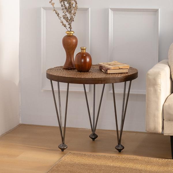 センターテーブル スタイリッシュ M size 直径60cm ヴィンテージ調 モダン おしゃれ かわ...