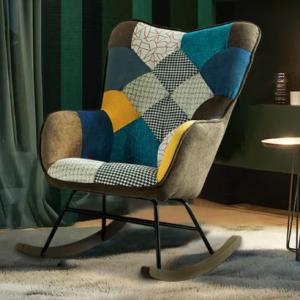 北欧風 レジャー・読書用 ロッキングチェア 椅子