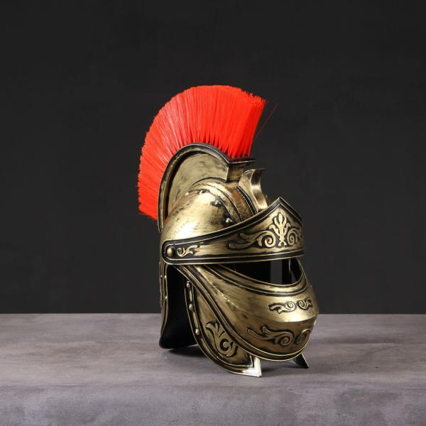 オブジェ 鉄兜 ローマ兵 ゴールド ゴールデン ヘルメット 中世 レプリカ お洒落 かっこいい ブリ...