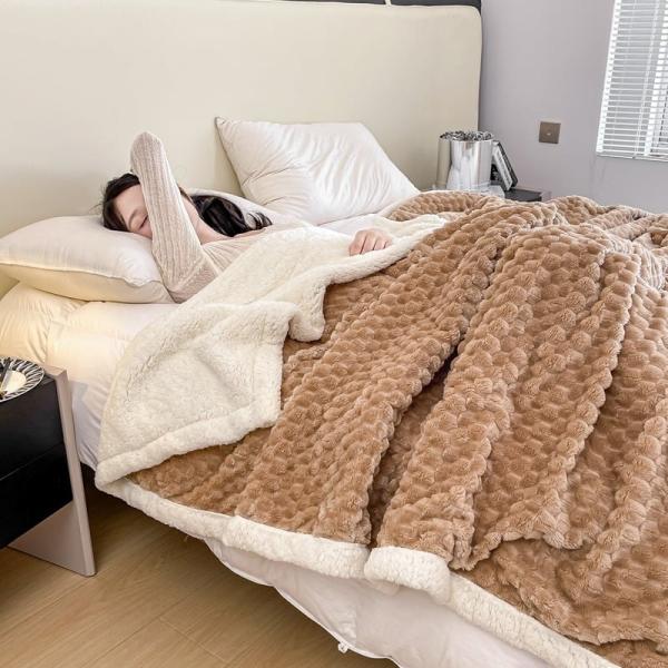 毛布 キングサイズ クイーンサイズ 200cm × 230cm 洗える おしゃれ かわいい もこもこ...