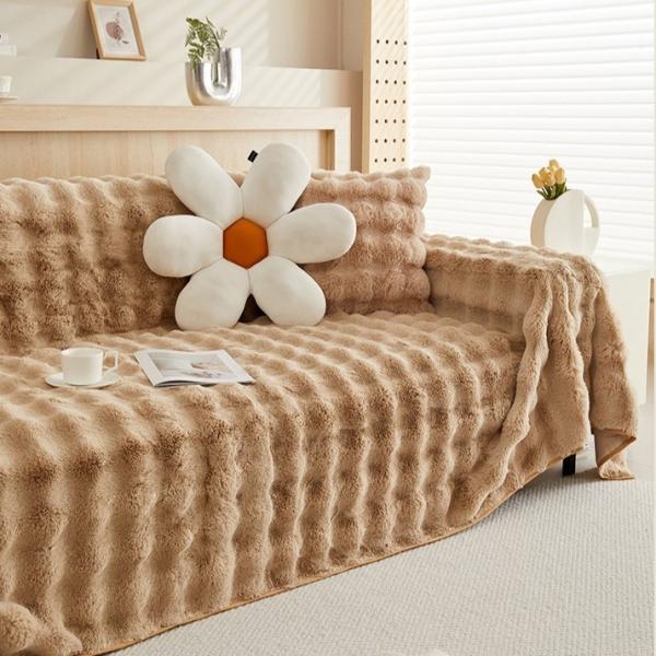 ソファーカバー 毛布 暖かい モコモコ 北欧風 韓国風 180cm×300cm 180cm×340c...