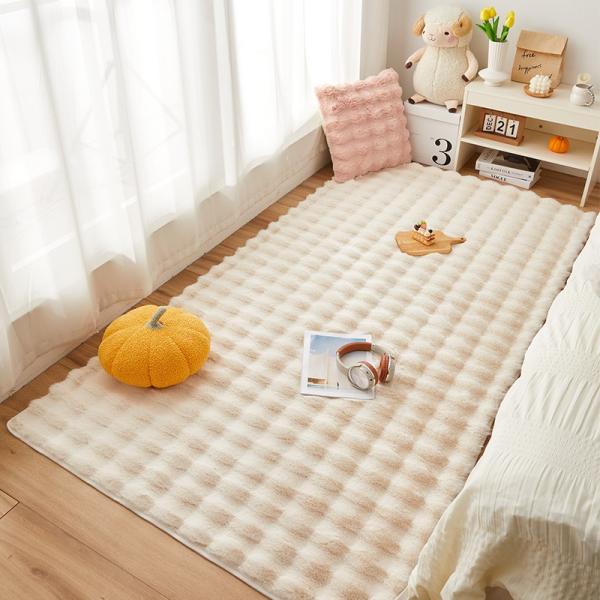 ラグ カーペット 70cm×210cm 70cm×180cm 暖かい モコモコ 北欧風 韓国風 オレ...