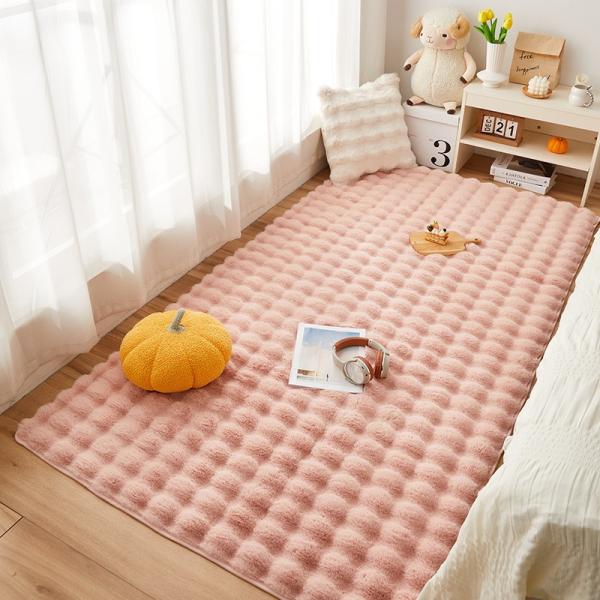 ラグ カーペット 90cm×210cm 90cm×180cm 北欧風 韓国風 暖かい モコモコ オレ...