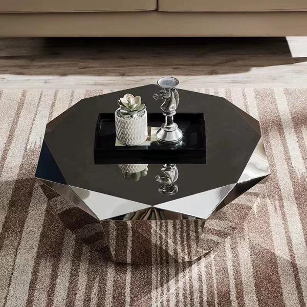 ダイニング テーブル ラグジュアリー ダイヤモンド風 直径80cm 小さめ おしゃれ かわいい 北欧...