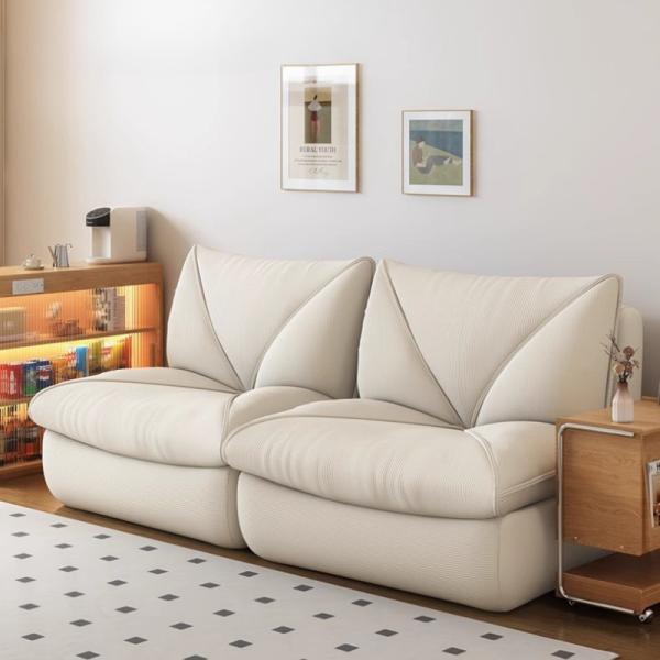 カウチソファ 1人掛け ファブリック ソファ 椅子 組み合わせ ローソファ シンプル かわいい ホワ...