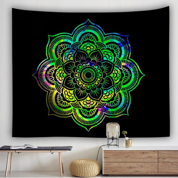 タペストリー ヨガ 曼荼羅 カラフル 大判 150cm x 100cm 150cm x 130cm ...