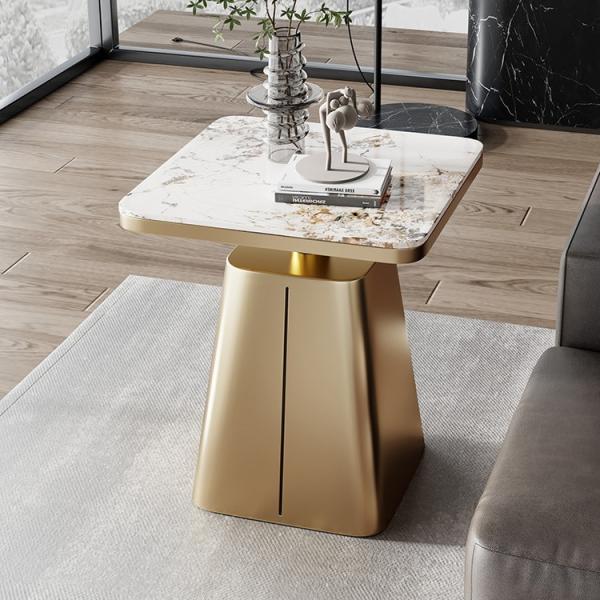 サイドテーブル ラグジュアリー 大理石調 コンパクト おしゃれ かわいい インテリア 北欧 ベッドサ...