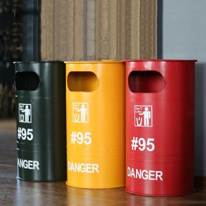 アメリカン レトロ ゴミ箱 おしゃれ ドラム缶 半円 ダストボックス