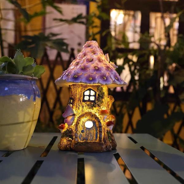 ツリーハウスのガーデンライト ソーラーライト 装飾品 アート おしゃれ かわいい ガーデニング 庭 ...
