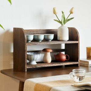 ラック 卓上 おしゃれ ディスプレイ 収納 棚 木製 レトロ アンティーク