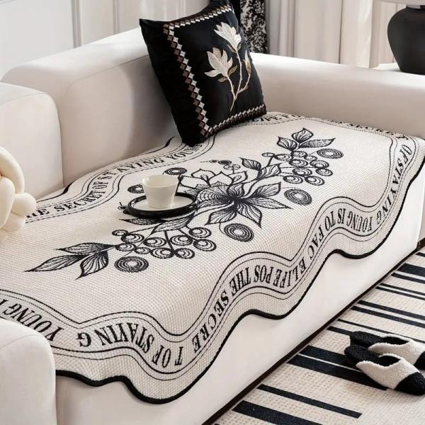 ソファカバー マルチカバー ボーホーシック 厚手ジャカード ショートプラッシュ 2人掛け 3人掛け ...