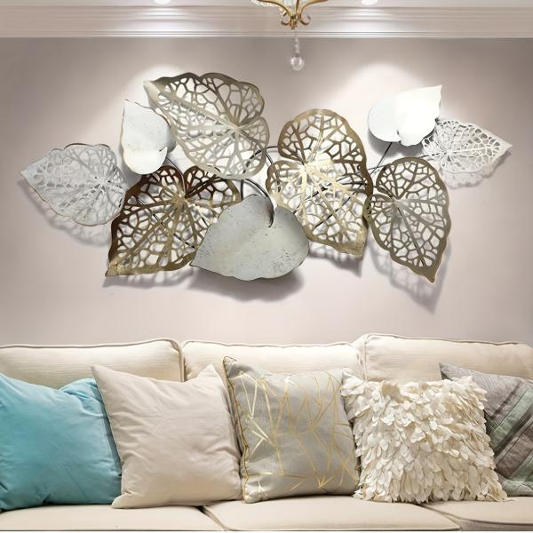 ウォールアート モダン リーフ デコレーション 透かし加工 おしゃれ かわいい 壁掛け インテリア ...