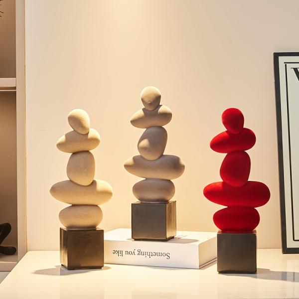置物 オブジェ オーナメント 積み石 スタッキングストーン 幾何学的 おしゃれ モダン シック アー...