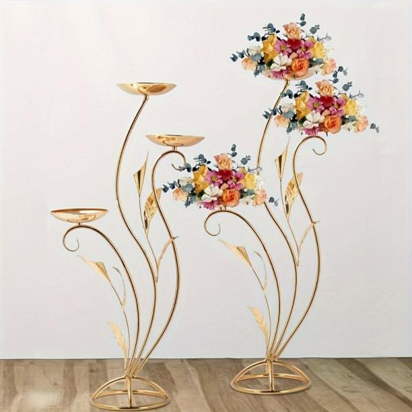 フラワースタンド エレガント ゴールド カラー おしゃれ かわいい インテリア センターピース イベ...
