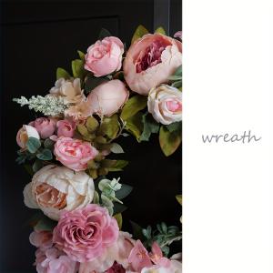 リース バラ 薔薇 牡丹 直径 45cm おし...の詳細画像5