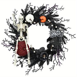 ハロウィン リース ドクロ かぼちゃ ユーモラ...の詳細画像2