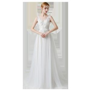 ウェディングドレス パーティドレス 大きいサイズ ホワイト 白 フェミニン チューブトップ 結婚式 ワンピース レース パーティー お呼ばれ S M L XL LL 2XL XXL
